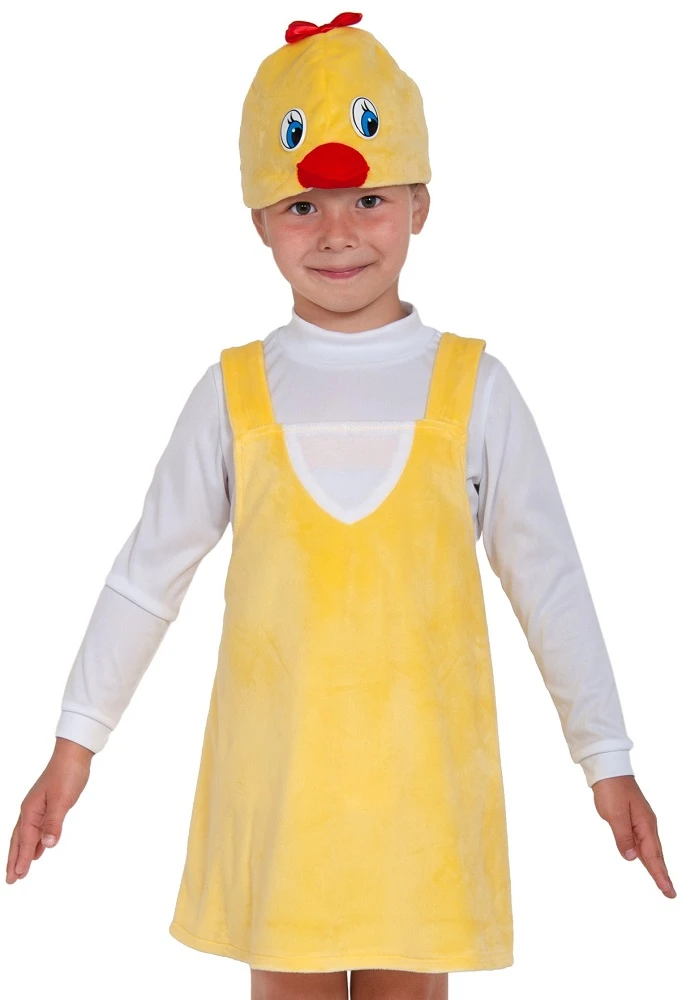 Детский карнавальный костюм «Цыпочка» (плюш) для девочек
