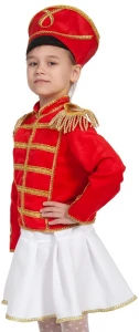 Детский карнавальный костюм «Мажоретка» (замш) для девочек