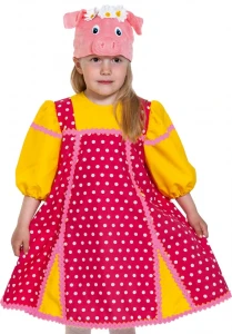 Детский карнавальный костюм Свинка «Фрося» для девочек