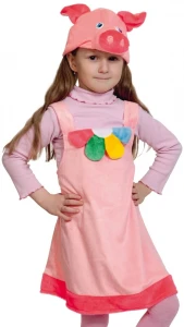 Детский карнавальный костюм «Поросюшка» (плюш) для девочек