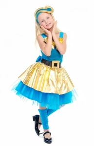 Детский карнавальный костюм Кукла «Леди Голд Luxe» для девочек