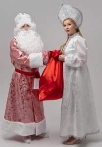 Новогодний костюм «Дед Мороз» красный для взрослых