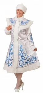 Карнавальный костюм «Снегурочка» аппликация (белая) для взрослых
