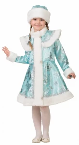 Детский новогодний костюм «Снегурочка» (бирюзовая) для девочки