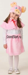 Детский карнавальный костюм Свинка «Бася» для девочек