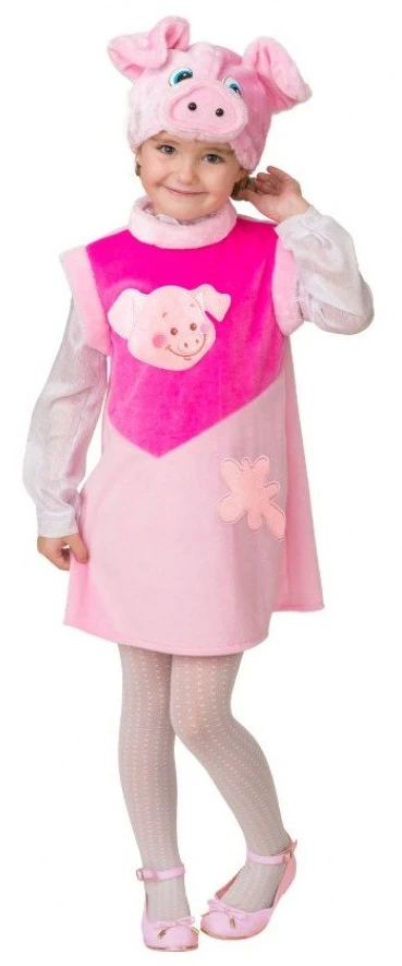 Детский карнавальный костюм Свинка «Роза» для девочек