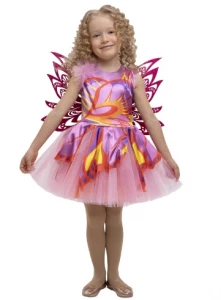 Детский маскарадный костюм Фея Винкс «Стелла» для девочек
