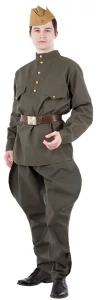 Костюм Военный «Солдат» ВОВ мужской для взрослых (брюки Галифе)