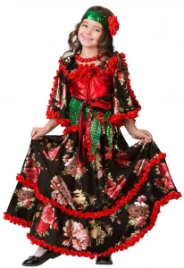 Детский карнавальный костюм Цыганка «Аза» для девочек