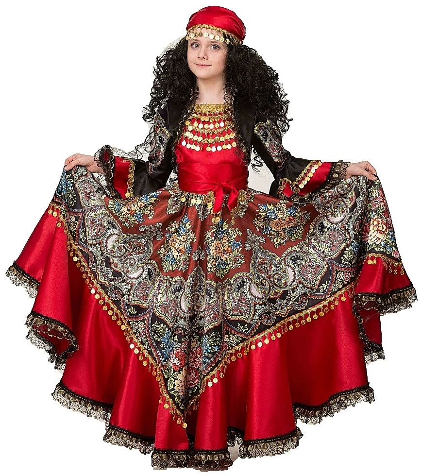 Детский Национальный костюм Цыганка «Сэра» для девочек