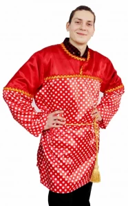 Рубаха карнавальная «Русский Богатырь» (в горох) для взрослых