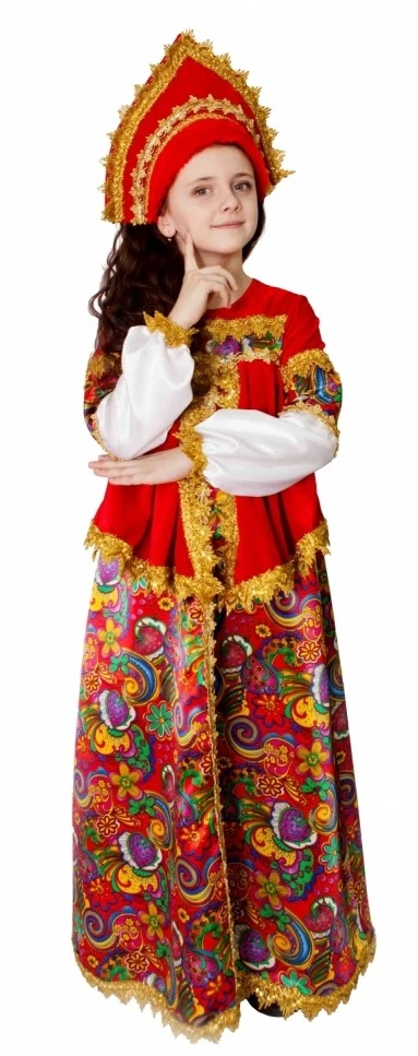 Детский Русский Народный костюм «Боярыня» для девочек