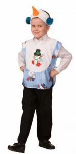 Новогодний костюм «Снеговичок» для мальчиков и девочек