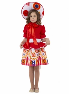 Детский карнавальный костюм «Дымковская игрушка» для девочек