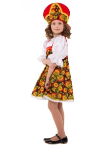 Детский маскарадный костюм «Хохлома» для девочек