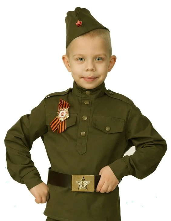 Детский военный костюм ВОВ «Солдат» Малютка (Текстиль)