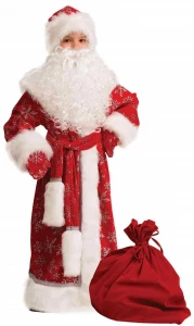 Детский костюм «Дед Мороз» (красный) для мальчиков