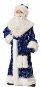 Детский костюм «Дед Мороз» (синий) для мальчиков