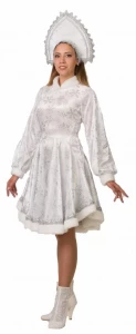 Новогодний костюм Снегурочка «Амалия» для взрослых
