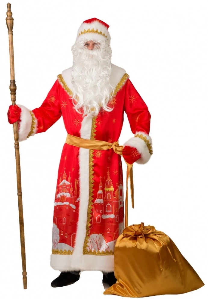 Новогодний костюм Дед Мороз «Красный город» для взрослых