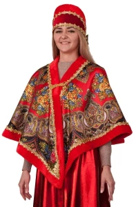 Карнавальный костюм «Масленица» (красная) для взрослых