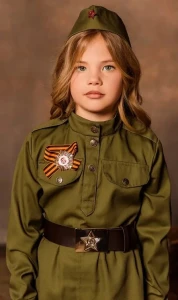 Военный костюм «Солдатка» ВОВ для девочек