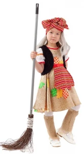 Карнавальный костюм «Баба-Яга» для девочек