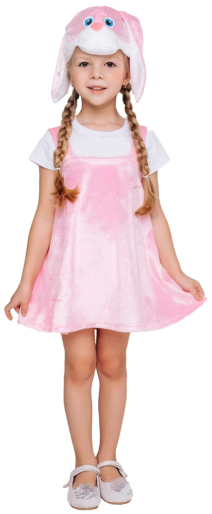 Детский карнавальный костюм Зайка «Мила» для девочек