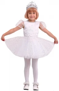 Детский карнавальный костюм Снежинка «Снежка» для девочек