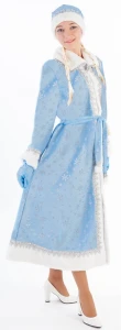 Карнавальный новогодний костюм «Снегурочка» (плюш) для взрослых