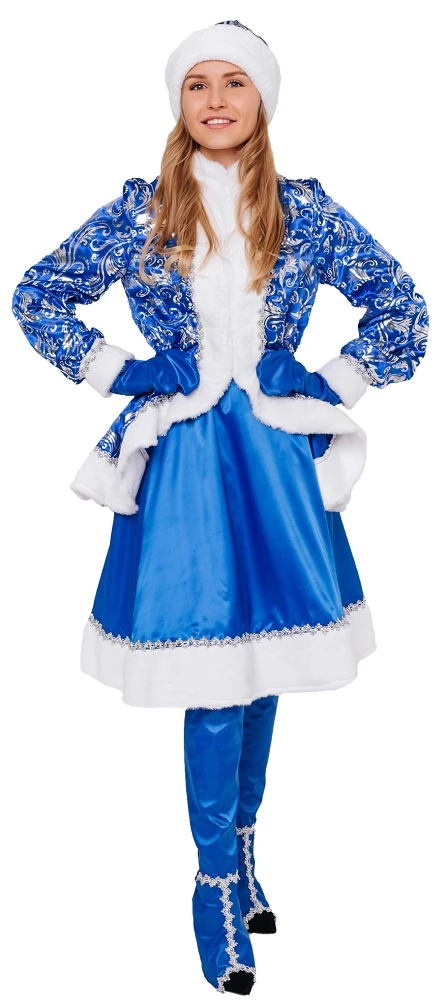 Карнавальный новогодний костюм Снегурочка «Сказочная» для взрослых