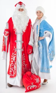 Новогодний костюм Снегурочка «Премиум» для взрослых