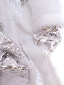Карнавальный новогодний костюм «Снегурочка» (сатин) для взрослых