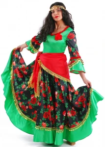 Карнавальный костюм национальный Цыганка «Роза» для взрослых