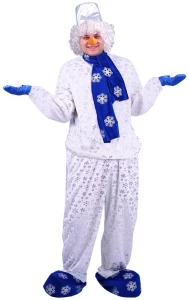 Карнавальный новогодний костюм «Снеговик» для взрослых