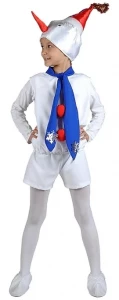 Карнавальный новогодний костюм «Снеговик в шортах» детский