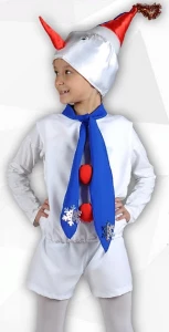 Карнавальный новогодний костюм «Снеговик в шортах» детский