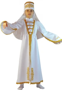 Национальный костюм «Кавказский» (белый) для девочек