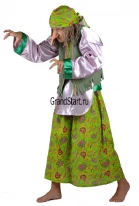 Карнавальный костюм «Бабка Ёжка» для девочек
