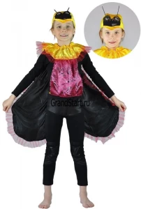 Карнавальный костюм «Жук» (чёрный) детский