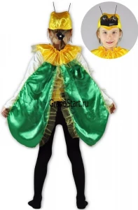 Карнавальный костюм «Жук» (зелёный) детский