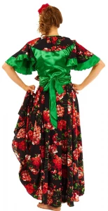 Карнавальный костюм «Цыганка» (в зелёном) женский