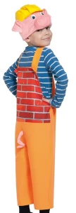 Карнавальный костюм «Поросёнок» (с каской) детский