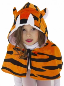 Карнавальный костюм «Тигр» (накидка с капюшоном) детский