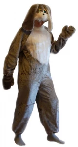Карнавальный костюм «Заяц» серый для взрослых