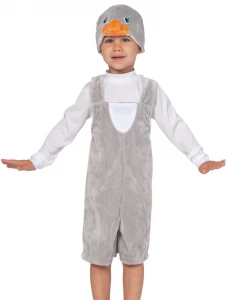 Карнавальный костюм «Гусёнок» (серый) детский