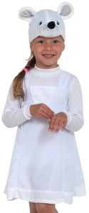 Карнавальный костюм «Мышка» (белая) детский