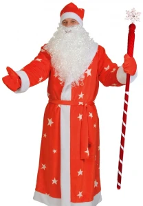 Новогодний костюм «Дед Мороз» (плюш) для взрослых
