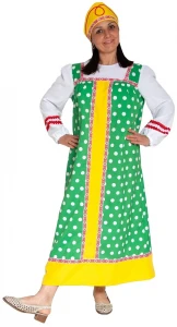 Карнавальный костюм «Аленушка» (в зеленом) для взрослых