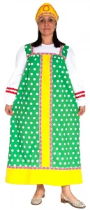 Карнавальный костюм «Аленушка» (в зеленом) для взрослых